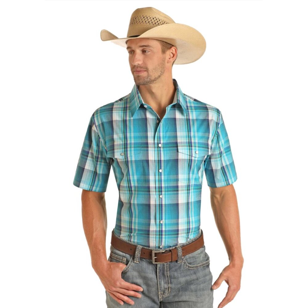 NWT Panhandle Mens Plaid Short Sleeve Shirt XXL